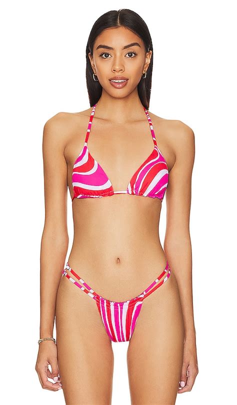 Maaji Balmy Reversible Bikini Top In The Wave Revolve