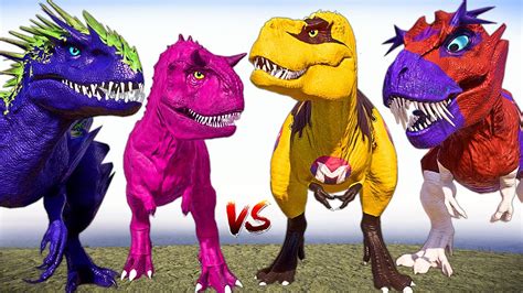 Spider Man Alien Spinosaurus Vs Tarbosaurus And Godzilla T Rex Jurassic