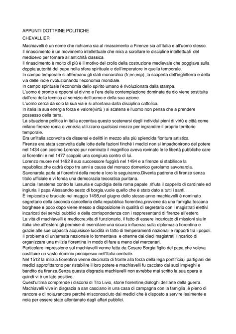 Appunti Dottrine Politiche APPUNTI DOTTRINE POLITICHE CHEVALLIER