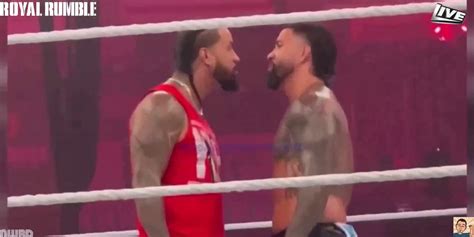 Jimmy Uso Face Off Jey Uso At The Wwe Mens Royal Rumble Match January