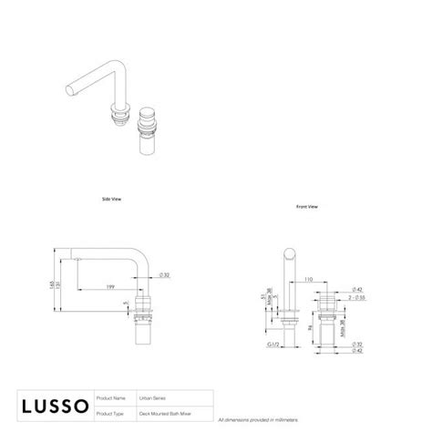 Deck Mounted Bath Taps Lusso