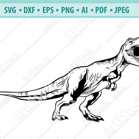 Dinosaur Trex T Rex Tyrannosaurus Svg Png Dxf Eps Pdf Etsy