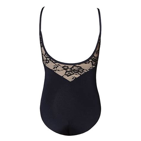 Grace Lace Leotard Black Adult Spangles Dancewear