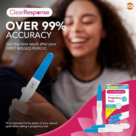 Clear Response Midstream Pregnancy Tests 3pk Over 99 Accuracy Fast And Clear Home Early