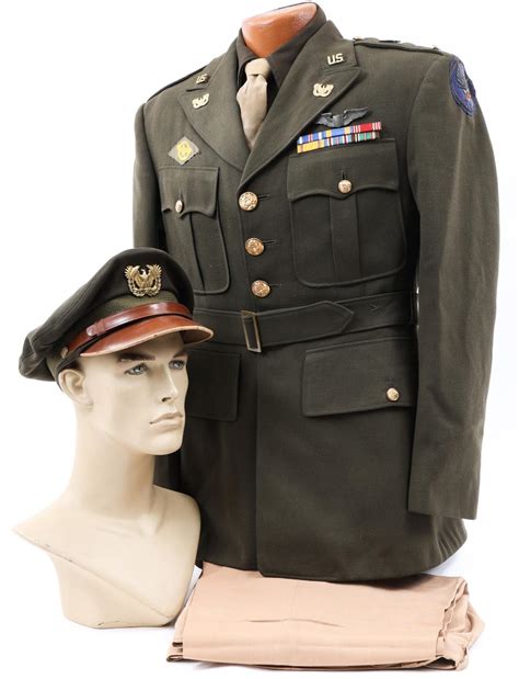 Sold At Auction Wwii Us Aaf Warrant Officer Pilot Dress Uniform