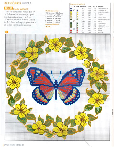 Gildene Artes Em Ponto Cruz Graficos De Borboletas