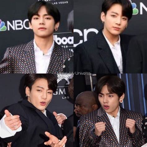 Taekook 🐰💜🐯gorgeous Couple 💜billboard Music Awards 2019 Bts Win 🏆🏆