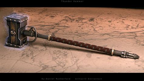 Sm Thunder Hammer 1 Hammer Space Marine Weapon Concept Art