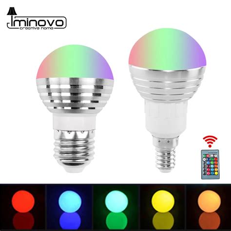 E E Rgb Led Bulb Lamp W W W Color Magic Spot Light Remote