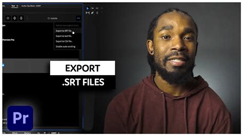 How To Export An SRT File In Premiere Pro 2023 YouTube