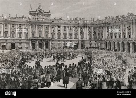 Marriage Of King Alfonso XII To Infanta Mercedes Of Orlaans Stock Photo