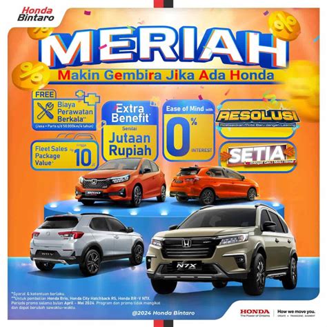 Program MERIAH Mobil Honda April 2024 Honda Bintaro