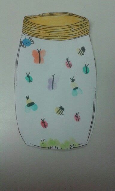 Fingerprint Mason Jar Bugs Spring Activities Crafts Diy Crafts