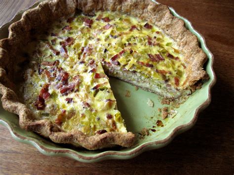 Leek And Bacon Quiche With Wholegrain Pastry