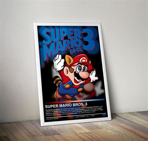 Super Mario Bros Poster Super Mario Print Gaming Poster Etsy