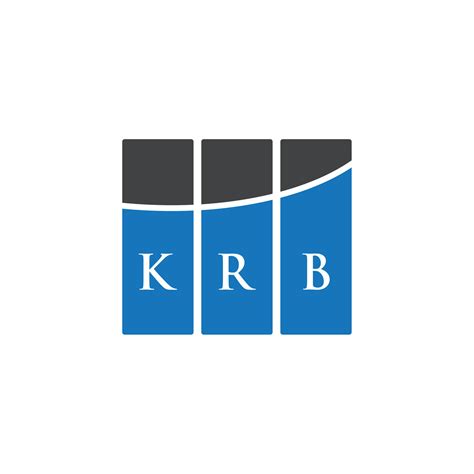 KRB letter logo design on WHITE background. KRB creative initials ...