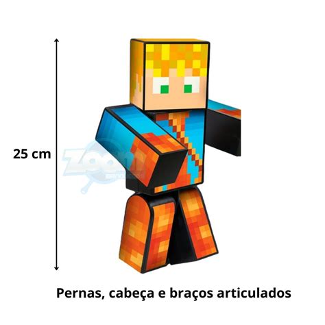 Boneco Lopers Youtuber Minecraft 25cm Zoom Brinquedos E Presentes