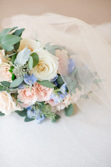 Dusty Blue Peach Blush And Cream Wedding Color Palette Peach