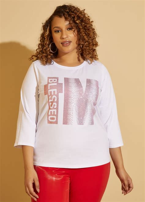 Plus Size Im Blessed Graphic Tee Shirt Plus Size Jersey T Shirt