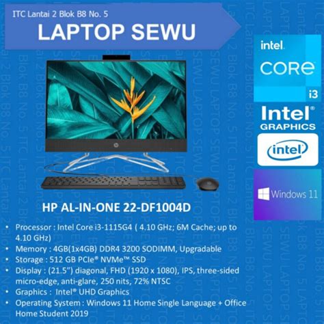 Jual Pc Hp All In One Df D Core I G Gb Gb Fhd Ips