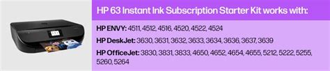 HP Instant Ink 63 Black and 63 Tri-color Subscription Starter Kit