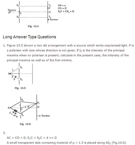 Important Questions Class 12 Physics Chapter 10 Wave Optics