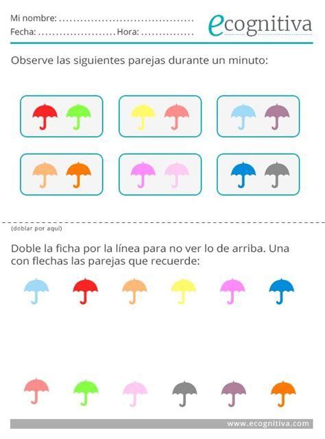 Estimulación Cognitiva Para Niños Ejercicios Para Imprmir Ejercicios De Memoria Estimulacion