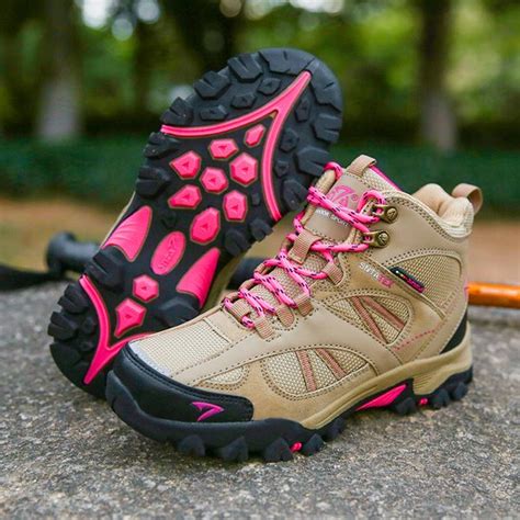 Jual Sepatu Gunung Hiking Wanita Snta Beige Boots Outdoor Camping