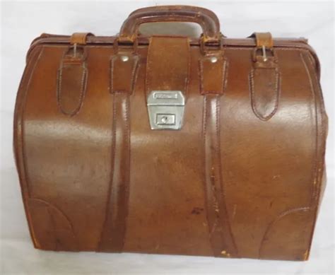 Sacoche Valise De M Decin En Cuir Ancienne Vintage Eur