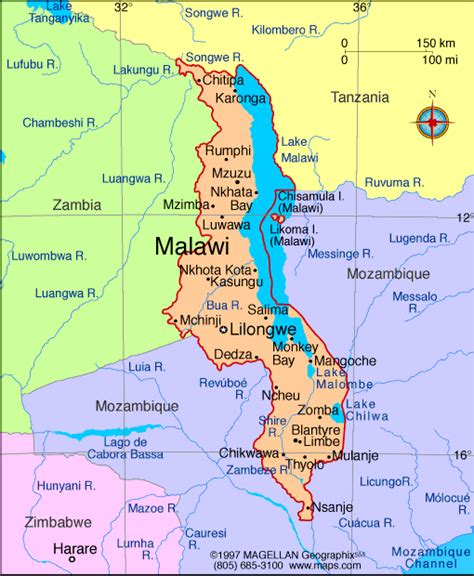 Malawi Map Infoplease