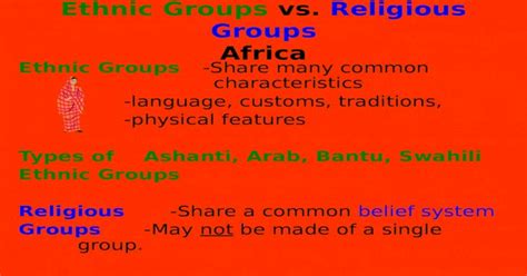 Ethnic Groups Vs Religious Groups Africa Pptx Powerpoint