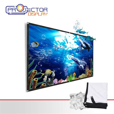 Portable Projector Screen Wall Mounted Screen for Projector Home Cinema ...