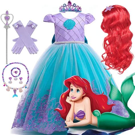 Disney K Zlar K K Denizk Z Prenses Elbise Ocuk Ariel Kost M Ocuk Nak K