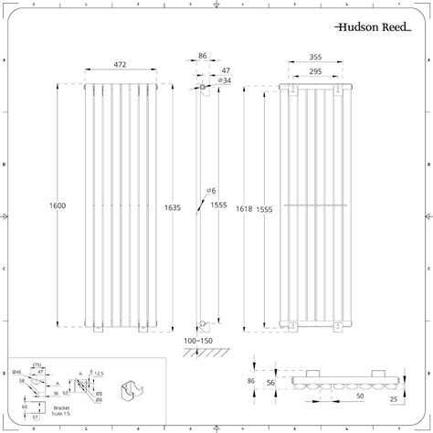 Radiador de Diseño Vertical Blanco 1600mm x 472mm Panel Único Revive