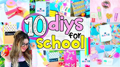 10 DIY School Supplies 2017 | Easy 5-Minute Crafts + Back To School DIY Projects Ideas! - YouTube