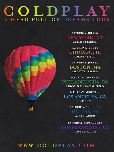 Coldplay Announced Us Summer Stadium Tour