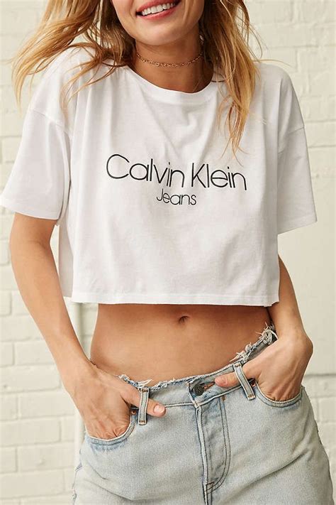 Calvin Klein Cropped Tee Crop Tee Crop Tops Calvin Klein