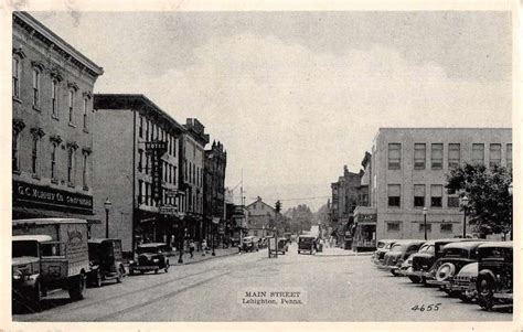 Lehighton Pennsylvania Main Street Antique Postcard J74680 Mary L