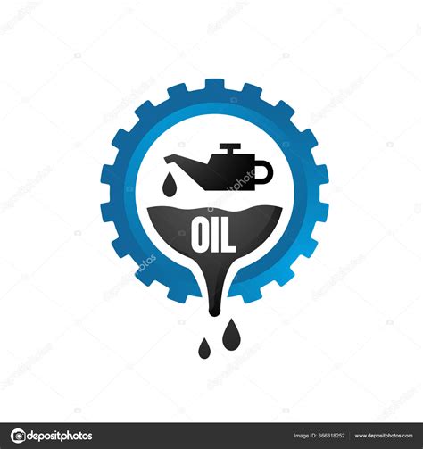 Simple Circle Arrow Sign Symbol Automotive Engine Oil Change Logo Stock