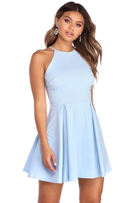 Final Sale Lovingly In Lace Skater Dress Grad Dresses Long Semi