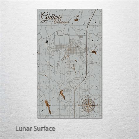 Guthrie Oklahoma Street Map Fire And Pine