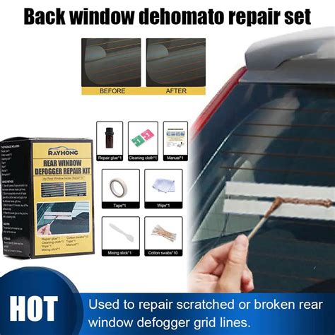 Car Rear Window Mirror Defogger Repair Kit Quick Repair Scratched