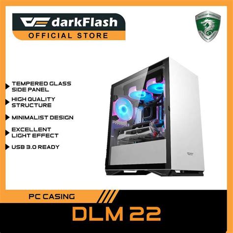 Jual Darkflash Dlm M Atx Pc Casing No Fan Putih Di Seller