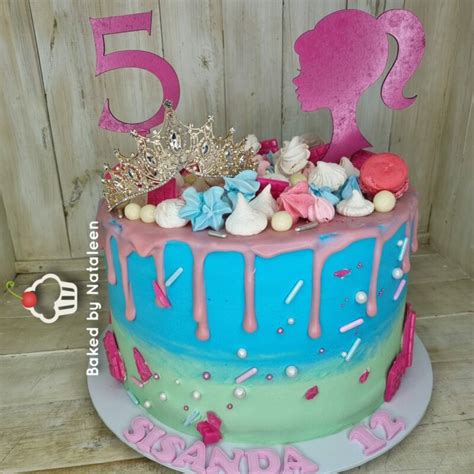 Barbie Buttercream Drip Birthday Cake 2 Baked By Nataleen