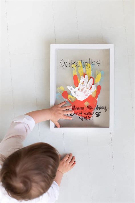 Clear Family Handprint Frame Family Print Keepsake Multicolor Diy Art ...