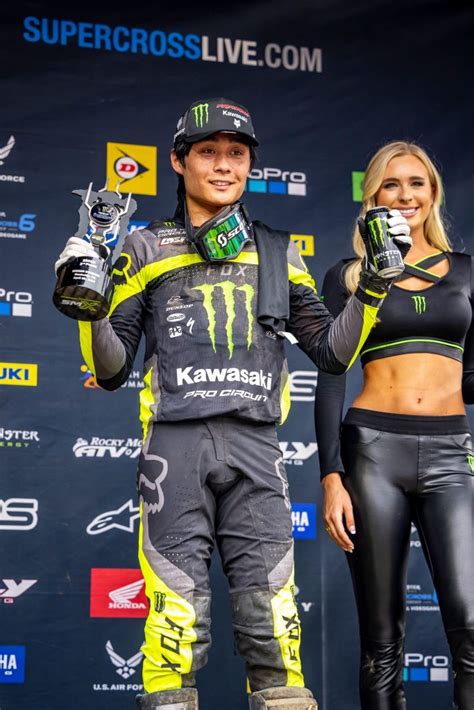 Monster Energy Pro Circuit Kawasakis Shimoda Races To Runner Up Finish