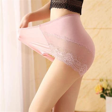 Buy Women Sexy Lace Plus Size Panties Transparent Hollow Briefs At