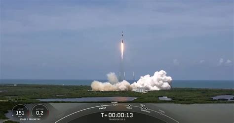 Spacex Launches 59 Small Satellites Lands Rocket Back On Earth Space