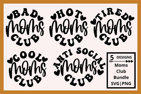 Moms Club Svg Bundle Graphic By Anitaalyialettering Creative Fabrica