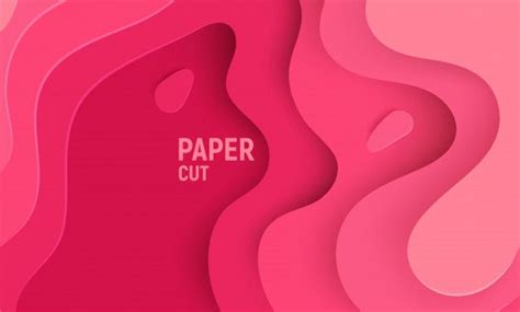 Premium Vector Pink Paper Cut With 3d Slime Abstract Background And